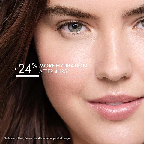 Image 1, 24% more hydration after 4 hours. instrumental test, 24 women, 4 hours after product usage. image 2, tested on multiple phototypes and genders. image 3, pure hyaluronic acid = hydrates and plumps skin. 89% mineral rich vichy volcanic water - strengthens and repairs skin barrier. image 4, lightweight, fast absorbing, non-sticky gel texture. image 4, lightweight hydrating serum. image 5, sensitive skin tested, allergy tested, paraben free, dermatologist tested.