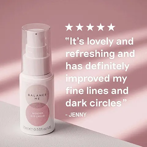 5 stars- It's lovely and refreshing and has definitely improved my fine lines and dark circles- Jenny. Firms, soothes, reduces puffiness, cools.