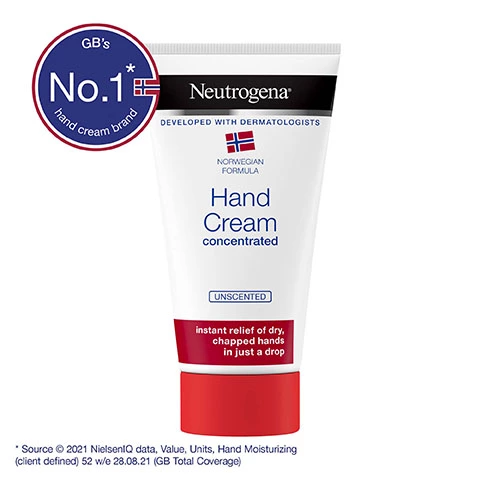 GB's No.1 hand cream brand- source 2021 NielsenQ data, Value, Units, Hand Moisturizing client defined, 52 w/e 28.08.21, GB Total Coverage
