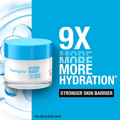 Image 1, 9 times more hydration. stronger skin barrier vs untreated skin. image 2, clinically proven hydration for up to 72 hours. image 3, 93% noticed their skin feels instantly hydrated. consumer test, 38 subjects. image 4, ingredients your skin loves. with 20% more hyaluronic acid = helps retain water. with electrolytes = known to boost ingredient absorption. with amino acid = known to support and strengthen skins dynamic barrier. with ceramides = known to soothe and protect skin's moisture barrier. vs previous formula. image 5, rich formula won't clog pores oil free. image 6, developed with dermatologists. clinically tested on dry skin, sensitive skin and oily skin. suitable for people who may be prone to acne. image 7, home tester club, receieved a free product = one of the most hydrating moisturiser i have ever tried. loved the texture and feeling on my skin. image 8, discover your hydro boost routine.