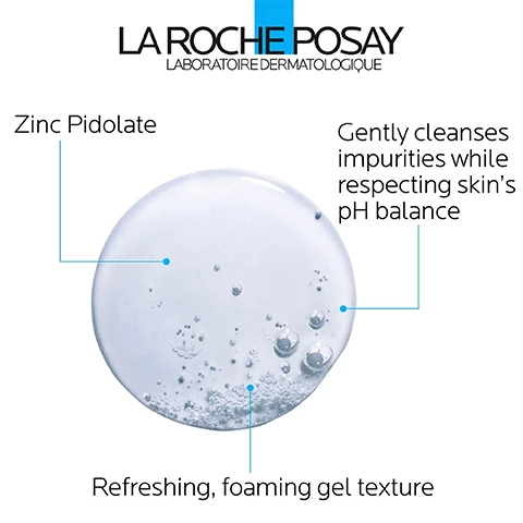 Image 1, zinc pidolaye. gently cleanses impurities while respecting skin's ph balance. refreshing foaming gel texture. image 2, dermatologist recommended by board certified dermatologist dr jenyy liu - if you have sensitive skin gently pat your skin dry with a towel after cleansing instead of rubbing which can irritate. image 3, use as daily face wash for oily skin. image 4, dermatologist tested, allergy tested, oil free and non comedogenic, fragrance. recommended by 90,000 dermatologists worldwide.