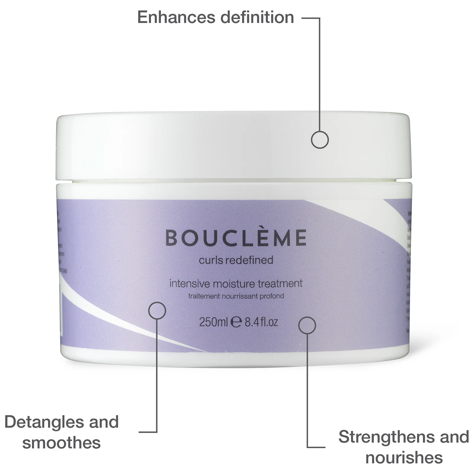 enhances definition, detangles and smoothes, strengthens and nourishes.