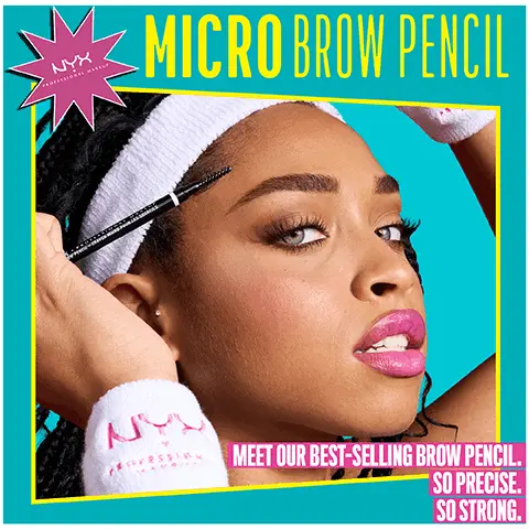 Image 1, NYX AN MICRO BROW PENCIL MEET OUR BEST-SELLING BROW PENCIL. SO PRECISE. SO STRONG. Image 2, X GET YOUR BROWS IN SHAPE! BEFORE AFTER BEFORE AFTER BEFORE AFTER Image 3, NYX-PROFISSIONAL MAX AFTER BEFORE NO MAKEUP RETOUCHING MICRO BROW PENCIL TAUPE 81 Image 4, THIS PENCIL HAS BEEN WORKING OUT! MICRO TIP PENCIL THAT DOESN'T BREAK. 12 WATERPROOF SHADES NYX MICRO BROW Image 5, NY GLUE DEFINE & LAMINATE MICRO BROW PENCIL & THE BROW GLUE 1 BEFORE 2 MICRO BROW PENCIL THE BROW GLUE-CLEAR AFTER Image 6, Break resistant Waterproof Smudge resistant All-day wear Micro precise tip Buildable formula VEGON FORMULAS cruelty free NO MAKEUP RETOUCHING "No animal derived ingredients or by-products WAN APH WAN NYX MICRO BROW PENCIL CRAYON MICRO POUR LES SOURCILS