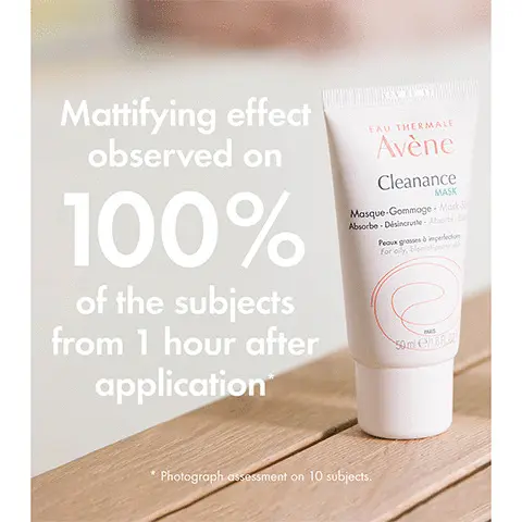 Mattifying effect observed on 100% of the subjects from 1 hour after application. Your 4 step routine.