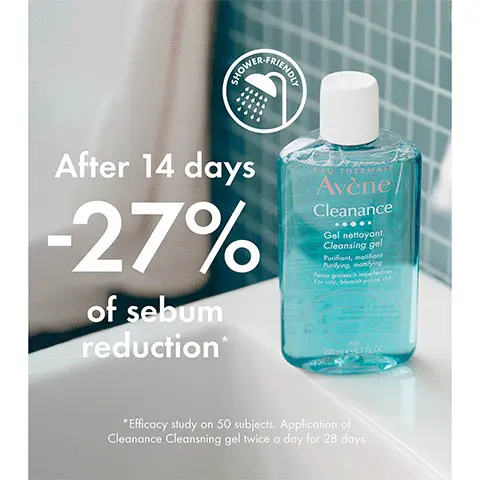 After 14 days -27% of sebum reduction. Your 3 step routine.