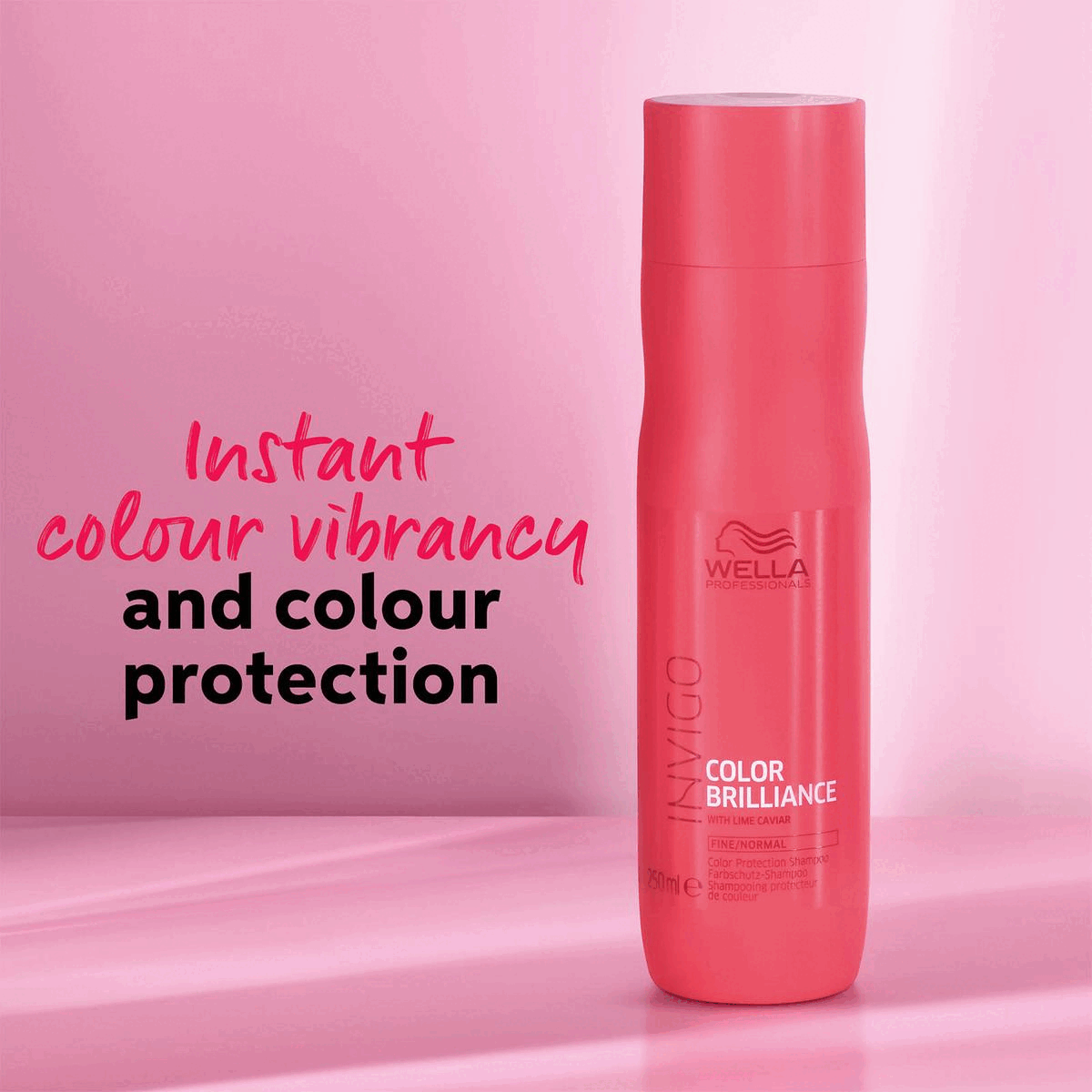 Instant colour vibrancy and colour protection. Before and After *with non conditioning shampoo **with colour brilliance shampoo, mask, miracle BB spray and blow-dry. Invigo: high performance hair care solutions