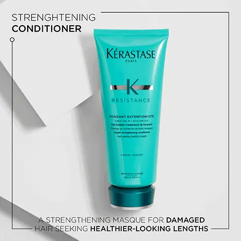 Image 1, strengthening conditioner, a strengthening masque for damaged hair seeking healthier looking lengths. Image 2, extemtioniste, powerful amino acids and ceramides to improve elasticity from root to tip. creatine r is an exclusive complex composed by creatine+ceramide. Image 3, creatine r complex, taurine, maleic acid. Image 4, Resistance, Hovig Etoyan/global professional ambassador- In the quest for our desired style: hair strength and condition can be affected by heat styling and chemical processing. Resistance has a product suitable for all types of damaged hair so makes it my go-to clients seeking stronger looking hair.