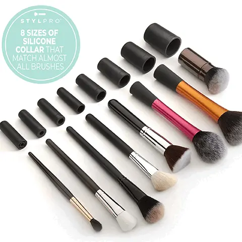 STYLPRO 8 SIZES OF SILICONE COLLAR THAT MATCH ALMOST ALL BRUSHES. Buzzzz
