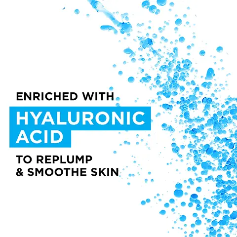 Image 1, Enriched with hyaluronic acid to repump and smoothe skin. Image 2, tep 1 step 2 step 3 step 4