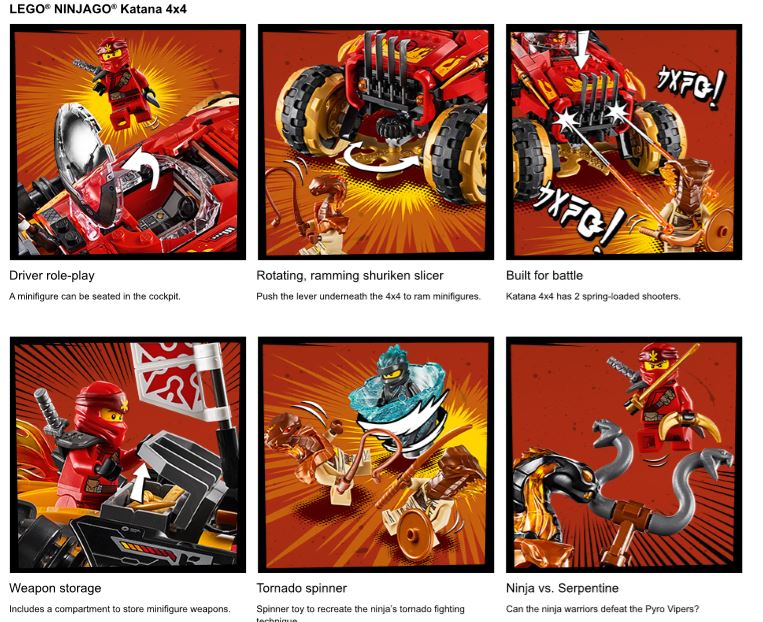 Features of the lego set