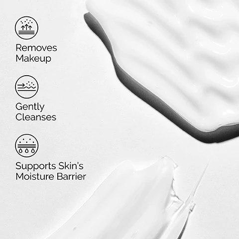 Image 1 - A smooth, white cream is shown on a light background with three bullet points next to it that read Removes Makeup, Gently Cleanses, and Supports Skins Moisture Barrier.
              Image 2 - A close-up of a persons face showing them applying a translucent cleansing product to their cheek, with text elements stating Gently Cleanses and Removes Makeup.
              Image 3 - A close-up of a cream dispenser with a white lotion oozing out, alongside text that reads Key ingredient: Squalane and supports the skin barrier for hydrated skin.
              Image 4 - A person wearing a white hijab is applying a balm-to-oil cleanser to their face while text on the right lists instructions: Balm-to-oil texture: Massage onto dry face, Rinse.
              Image 5 - Image depicts three skincare products by The Ordinary: Squalane Cleanser on the left, Hyaluronic Acid 2% + B5 in the center, and Natural Moisturizing Factors + HA on the right, with text above stating Build Your Regimen: and product descriptions below each item indicating their purpose.
              Image 6 - Image shows three cleanser tubes from The Ordinary, labeled as Glucoside Foaming Cleanser, Glycolipid Cream Cleanser, and Squalane Cleanser, with descriptions of their properties and suitability for different skin types displayed below each tube.
              Image 7 - Image shows two tubes of facial cleanser from The Ordinary, one 150 mL standard size and one 50 mL mini size, with text that reads Explore 2 Sizes, 150 mL Standard Size, and 50 mL Mini Size, Suitable for Travel.