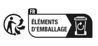 This little image shows that the packaging for this product can be recycled