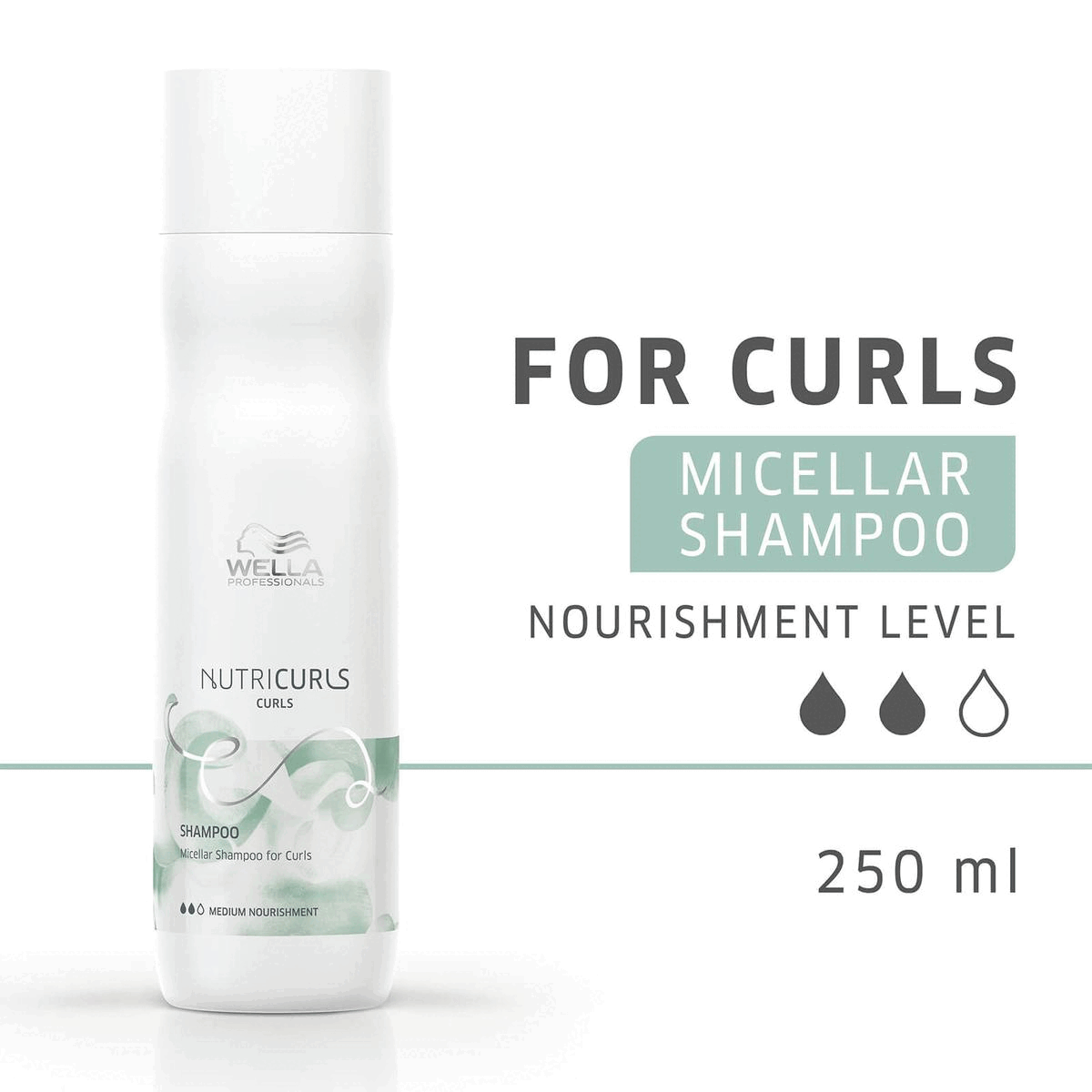 For curls micellar shampoo, gently removes impurities,nourishment level medium, nourish in complex,energizing fragrance,find the perfect partner
            