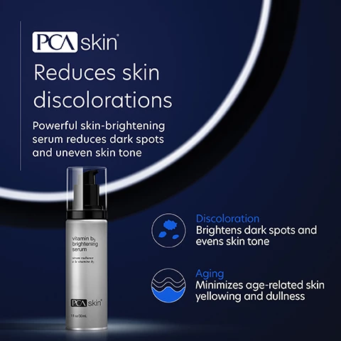Image 1, reduces skin discolorations. powerful skin brightening serum reduces dark spots and uneven skin tone. discoloration, brightens dark spots and evens skin tone. aging, minimizes age related skin yellowing and dullness. Image 2, differences you can see, before and after 21 weeks. conditioner = dullness, uneven skin tone due to photodamage. solution = vitamin b3 brightening serum *photos not retouched. Image 3, verified customer review = worked miracles on lightening my dark circles and pigmentation on my face. even my aesthetician saw improvements in my overall complexion
