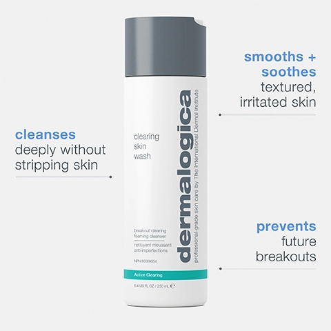 cleanses deeply without stripping skin. smooths and soothes textured, irritated skin. prevents future breakouts.