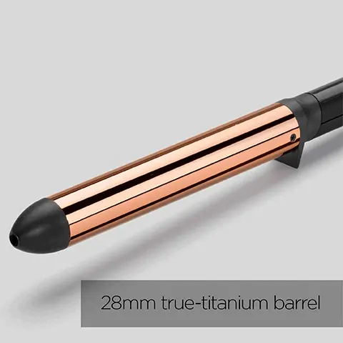 Image 1, 28mm true titanium barrel. Image 2, fast action heat transfer. Image 3, 6 digital heat settings