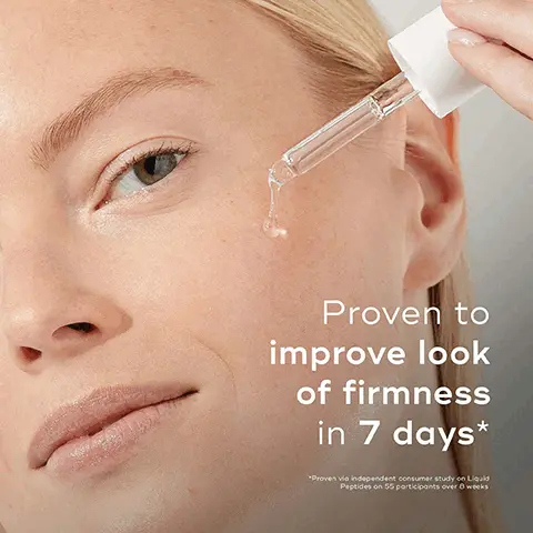 Image 1, proven to improve the look of firmness in 7 days. Image 2,AN ALL-IN-ONE SOLUTION TO O SKIN AGEING Fine lines visibly faded Wrinkles visibly minimised Skin elasticity rejuvenated Skin texture refined Hydration restored Image 3, This really does what it says on the bottle! My skin has improved so much since using it. I am 69 years young and the difference in my skin and wrinkles is fabulous! RHIAN HAPPY CUSTOMER Image 4, AM cleanse, treat, vitamin C and sunscreen. PM cleanse, target, vitamin A and moisturise