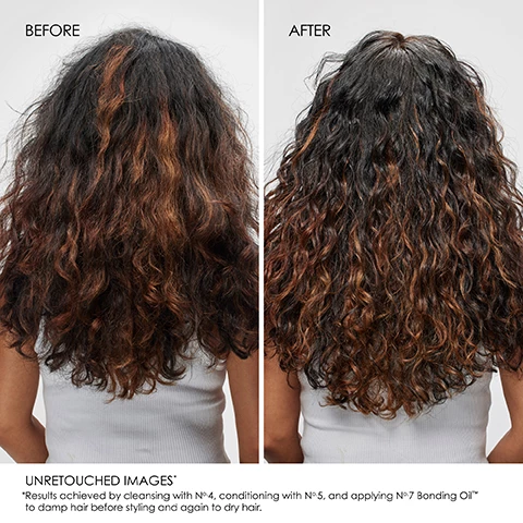 image 1, 2 and 3, before and after. image 4, All Hair Types Ph Balanced Vegan Cruelty Free Gluten Free Nut Free Paraben Free Phthalates Free Phosphate Free Sulfate Free.