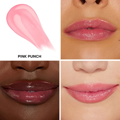 Image 1 - Image shows four sections: a pink lip gloss swatch at the top left labeled Pink Punch, and three close-up images of different lips showcasing various lip colors; the bottom left features a darker shade, the top right shows a medium pink, and the bottom right displays a lighter pink.
              Image 2 - An image of a lip plumping product with a light pink background, featuring the product tube on the left and three statistics displayed on the right: 93% said lips look fuller and more plump, 97% said it delivers instant results, and 97% said lips feel moisturized, along with a note about a consumer study conducted in December 2015.
              Image 3 - A close-up image showcases a models lips with the left side labeled BEFORE showing natural, uncolored lips and the right side labeled AFTER displaying glossy, colored lips, with visible text stating MODEL IS WEARING SHADE PINK PUNCH.
              Image 4 - Close-up image of a models lips showing a comparison of before and after using lip color, with the left side displaying natural color and the right side featuring a glossy pink shade; visible text includes MODEL IS WEARING SHADE PINK PUNCH.
              Image 5 - Close-up of a models lips showing a before-and-after effect, with the left side displaying a nude lip color and the right side showing a glossy pink shade, labeled as model is wearing shade pink punch.
              Image 6 - Image shows a product chart titled Level Up PLUMP featuring different lip plumping products listed in five sections with visual indicators, including categories for LEVEL 1, LEVEL 2, LEVEL 3, BONUS PLUMP EFFECT, and BONUS COLOR EFFECT, along with descriptions for each product such as LIP INJECTION EXTREME LIP PLUMPER and LIP INJECTION LIQUID LIPSTICK.