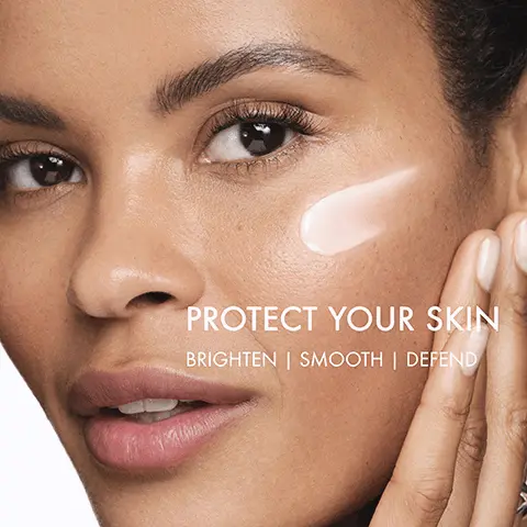 Image 1, Protect your skin brighten smooth and defend. Image 2, Daily anti aging moisturising sunscreen with UVA/UVB protection and SPF 30. Image 3, Phyto peptides firms and plumps skin, vitamin C brightens complexion and SPF 30 UVA/UVB protection. Image 4, fast absorbing formula with a light floral fragrance. Image 5, Sunscreen moisturiser that brightens skin and smooths wrinkles