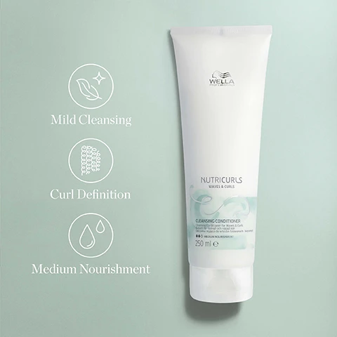 Image 1, mild cleansing. curl definition. medium nourishment. image 2, wheat bran extract. panthenol. jojoba oil. nourishin complex.