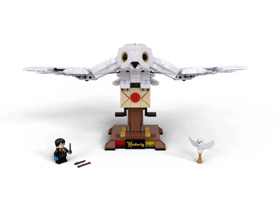 Harry Potter Hedwig Display Model With Moving Wings Block Brick Toy Kids Gift 