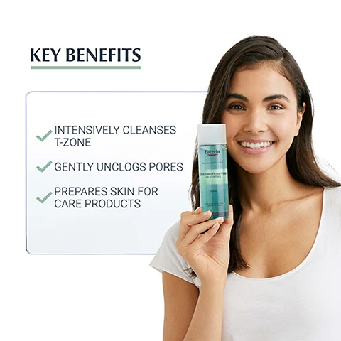 Image 1, key benefits - intensively cleanses t-zone. gently unclogs pores. prepares skin for care products. image 2, blemish prone, cleansing, non-comedogenic. image 3, proven results - unclogs pores with lactic acid. image 4, key ingredients - lactic acid keratolytic and comedolytic. image 5, recommended routine. 1 = gel, 2 = toner, 3 = fluid.