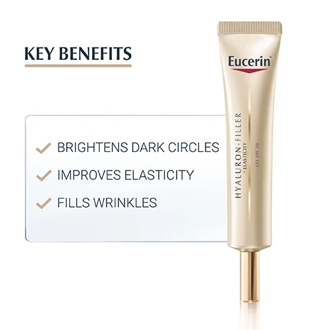 Image 1, key benefits - brightens dark circles, improves elasticity, fills wrinkles. image 2, eye all skin types, non comedogenic. image 3, clinically proven results 99% confirm firms eye contours. product in use test with 120 volunteers results after 4 weeks application. image 4, recommended routine. 1 = 3D serum, 2 = day cream, 3 = night cream