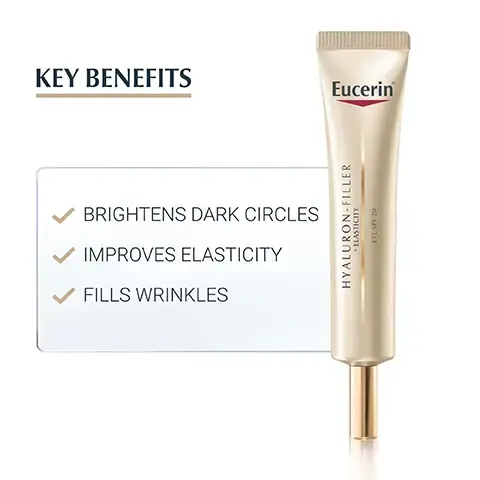 Image 1, key benefits - brightens dark circles, improves elasticity, fills wrinkles. image 2, eye all skin types, non comedogenic. image 3, clinically proven results 99% confirm firms eye contours. product in use test with 120 volunteers results after 4 weeks application. image 4, SPF 20+ UVA PROTECTION ARCTIIN HYALURONIC ACID image 5, recommended routine. 1 = 3D serum, 2 = day cream, 3 = night cream