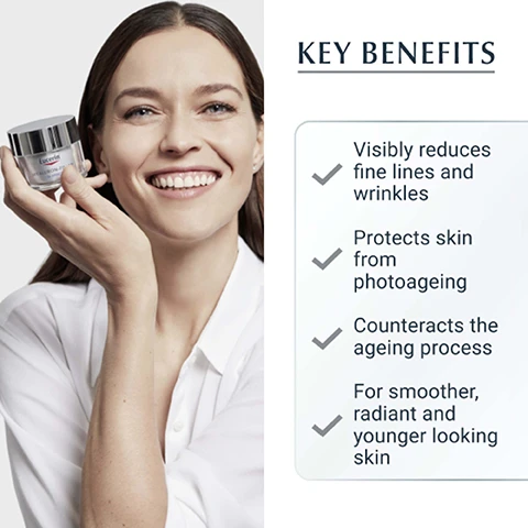 Image 1, key benefits = visibly reduces fine lines and wrinkles. protects skin from photoageing. counteracts the ageing process. for smoother, radiant and younger looking skin. image 2, how to use. apply in the morning to face, neck and decollete. gently massage into skin for all skin types. image 3, 3 times effect formula. 1 = fill. short and long chained hyaluronic acid moisturises the skin and effectively plumps up wrinkles. 2 = stimulate, the antioxidant saponin stimulates skin's own hyaluronic acid production by up to 256%. 3 = defend, new enoxolone decreases the degradation rate of hyaluronic acid by more than 50%. image 4, 98% confirm makes my skin visibly smoother. product in use study with 120 women in january 2021, results after 4 weeks of application. key ingredients - hyaluron acid = refines first lines. enoxolone = decreases the degeneration rate of hyaluronic acid. saponin = stimulates hyaluronic acid production. image 5, recommended routine. 1 = special care hyaluron filler concentrate. 2 = special treatment hyaluron filler eye SPF 15. 3 = night care hyaluron filler night.