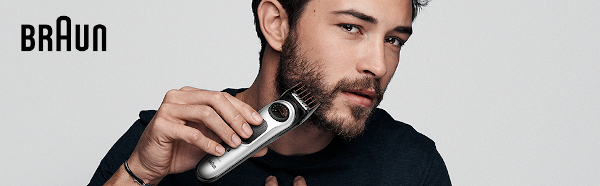 Beard Trimmer 5 Banner, Man Shaving