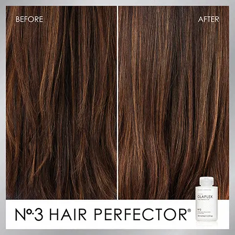 Image 1-3 No3. Hair Perfector Before and After. Image 4-5, No6 Bond Smoother Before and After. Image 6, The environment come first, together with out updated carbon negative footprint from 2015 to 2021. We eliminate 35mm pounds of GHG from being emitted to the environment. We save 44k gallons of water from being wasted. We protect 57mm trees from being deforested. Image 7, All Hair Types, PH Balanced, Vegan, Cruelty Free,, Gluten Free, Nut Free, Paraben Free, Phthalates Free, Phosphate Free, Sulfate Free. Image 8, hair cuticle before and after