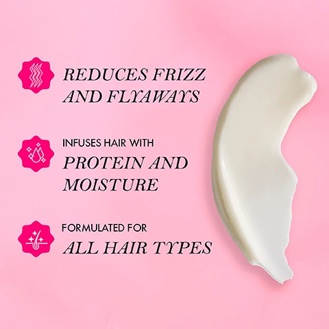 Image 3 - A smooth, creamy hair product is shown against a pink background, with three main points displayed: reduces frizz and flyaways, infuses hair with protein and moisture, and formulated for all hair types.
              Image 4 - A jar of Mielle Babassu & Mint Deep Conditioner sits on a pink surface next to a pink comb, with text that reads HOW TO USE After shampooing, section hair into four sections. Apply to damp hair from root to tip. Cover with plastic cap for 15 minutes. For an intense treatment, sit under dryer for 30 minutes. Rinse hair with cold water. Style as desired.
              Image 5 - A bright pink background features four hair care products from Mielle: a spray bottle of White Peony Leave-In Conditioner, a bottle of Avocado Moisturizing Hair Milk, a bottle of Mint Almond Oil, and a jar of Babassu & Mint Deep Conditioner, with an avocado and mint leaves placed around the products.