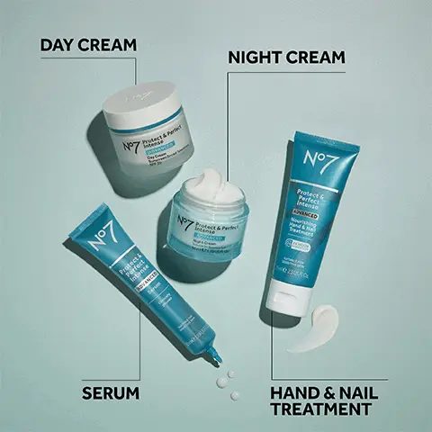 1. serum, 2.eye cream, 3. day cream night cream. 24 hour hydration Instantly dry skin is deeply moisturised
              and soothed After 2 weeks fine lines appear reduced and hands look younger.