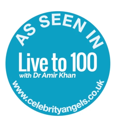as seen in live to 100 with dr amir khan. www.celebrityangels.co.uk