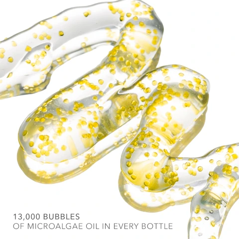 13,000 bubbles of microalgae oil in every bottle