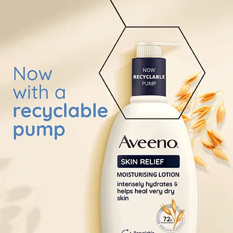 Now with a recyclable pump. 72h moisturisation. Intensely hydrates sensitive skin. Moisturises & cleanses to help heal dry, irritable skin. Moisturises & cleanses to help heal dry, irritable skin. Vegan formula* *Does not contain animal derived ingredients. Non greasy. Unscented. Formulated for sensitive skin. Dermatologist tested. With soothing triple OAT complex & shea butter. NEW LARGER PACK SIZE.