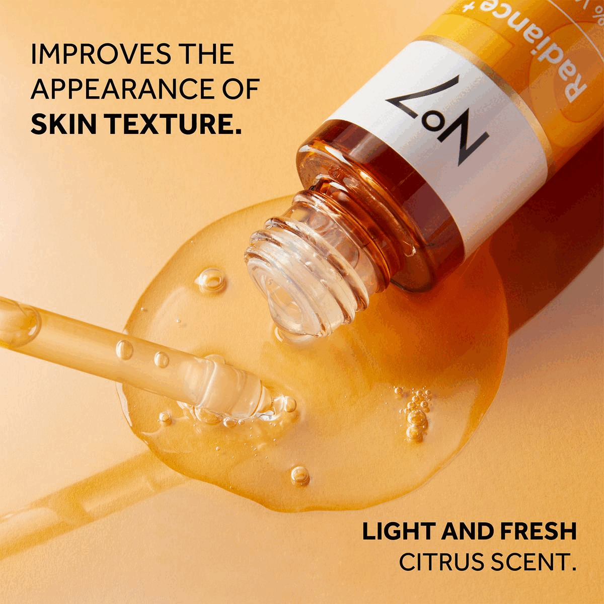 Image 1: Improves The Appearance Of Skin Texture. Light And Fresh Citrus Scent. Image 2: Use Once Per Day, Either Morning Or Evening. 1 After Cleansing And Toning, Place 3-4 Drops In Your Palm. 2 Apply To Face And Neck Using Fingertips, Avoiding The Eye And Lip Area. 3 Follow With Radiance+ Vitamin C Daily Brightening Moisturizer Image 3: I Love, Love, Love This Vitamin C Serum. My Skin Is Permanently Radiant.