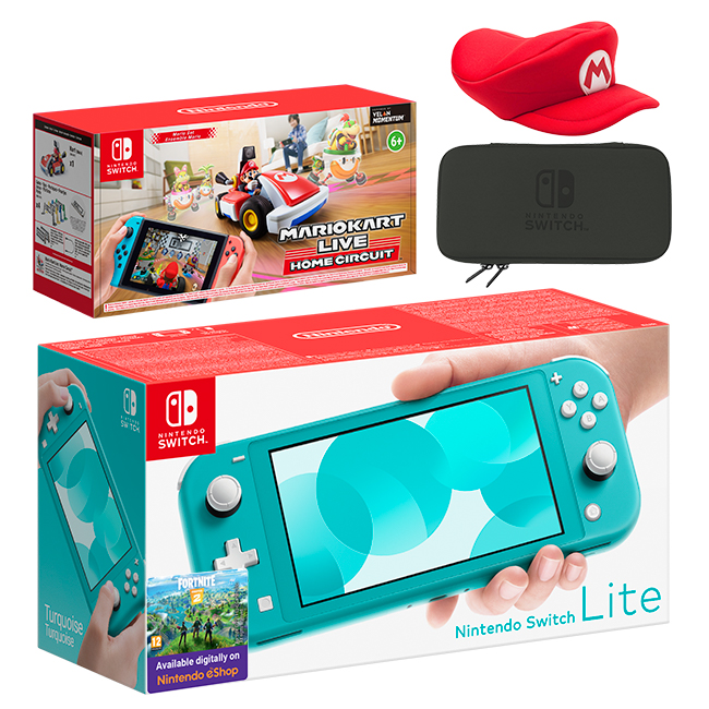 Nintendo Switch Lite (Turquoise) Mario Kart Live Home Circuit Mario