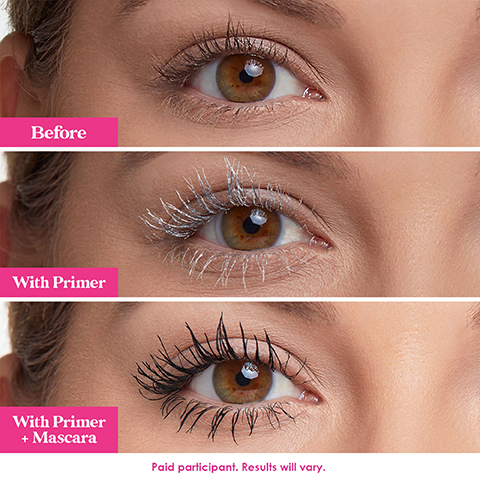 before with primer and with primer and mascara paid participant results may vary
