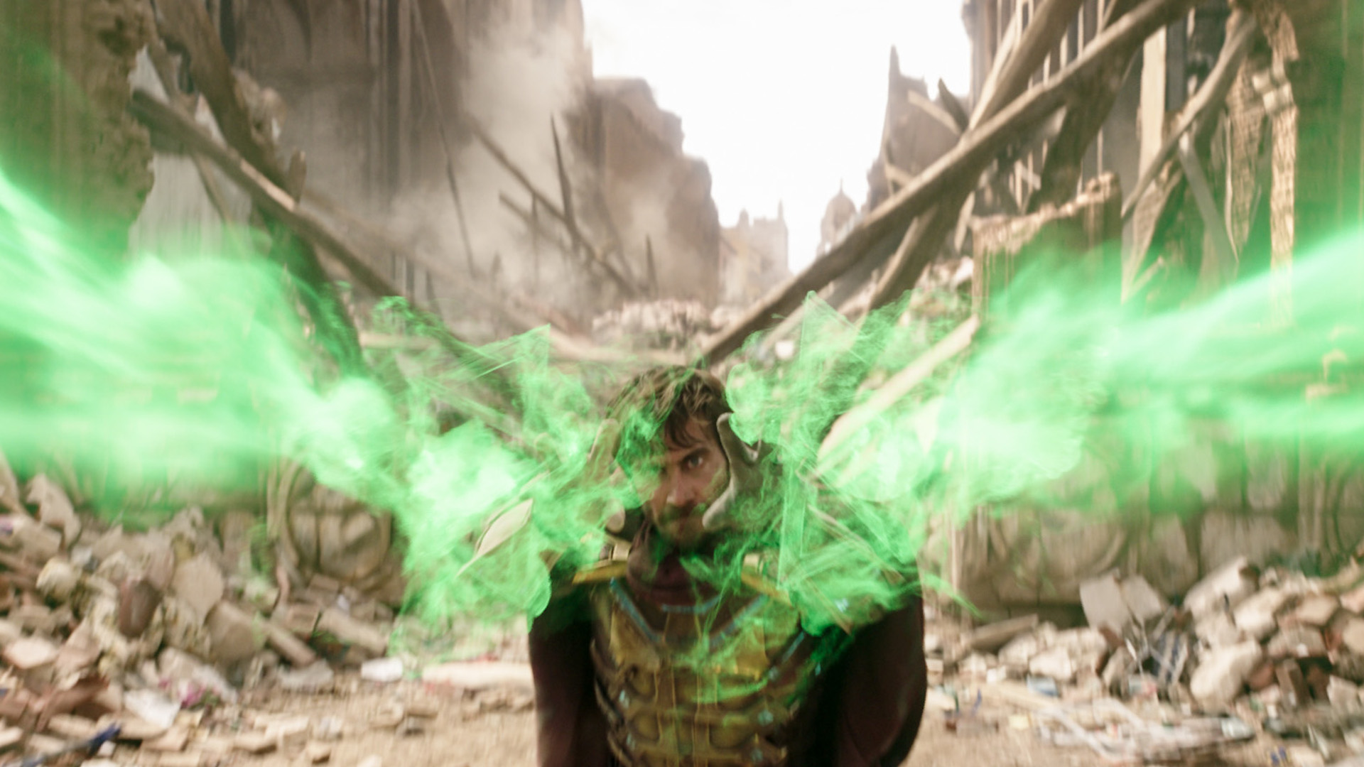 Image showing Mysterio shooting green magic from his hands