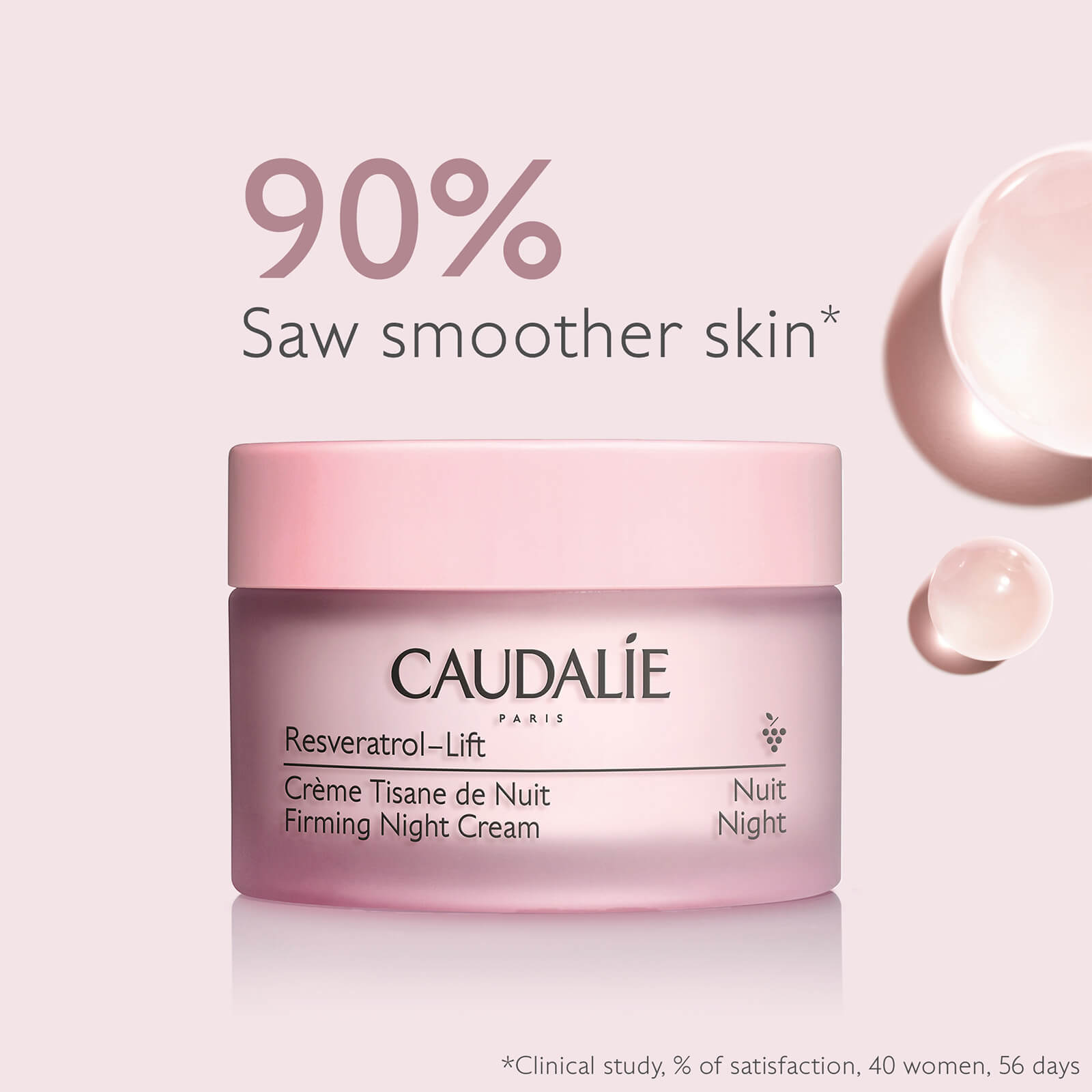 90% Saw smoother skin* *Clinical study, % of satisfaction, 40 women, 56 days