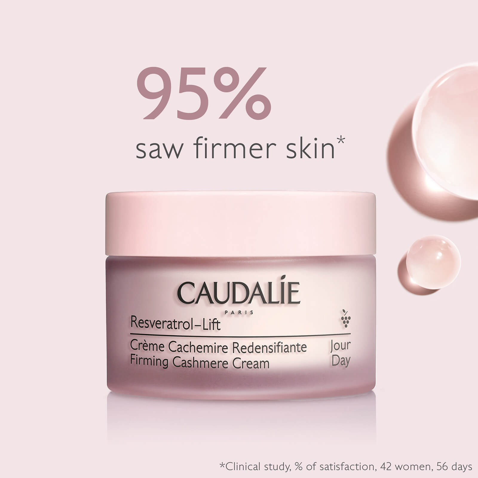 Image 1 -95% saw firmer skin* *Clinical study, % of satisfaction, 42 women, 56 days