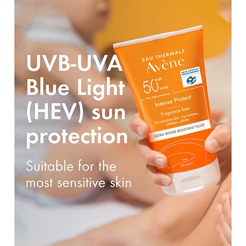 UVB-UVA blue light (HEV) sun protection. 50+ SPF. Skin protect ocean respect. Your prefect routine. Tested on sensitive skin, recommended by dermatologists.