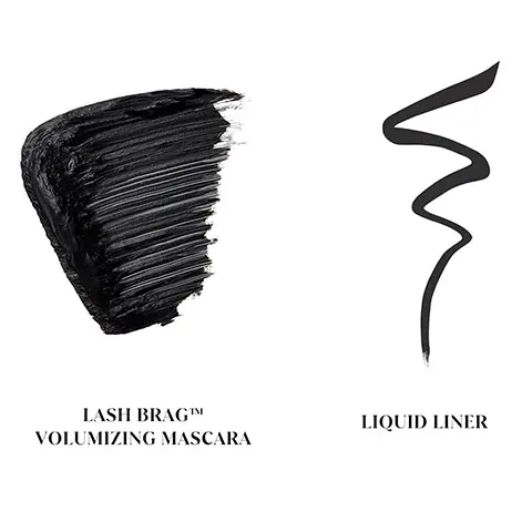 Lash Brag Volumizing Mascara and Liquid Liner swatches. 3 Steps on how to get the look.