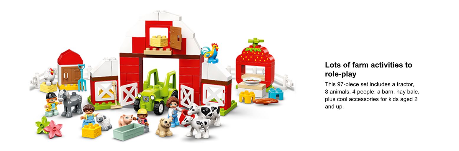 Flyvningen Mudret kapok LEGO DUPLO Town: Barn, Tractor & Farm Animal Care Toy (10952) | retro vibes  and nostalgia - all on VeryNeko USA!