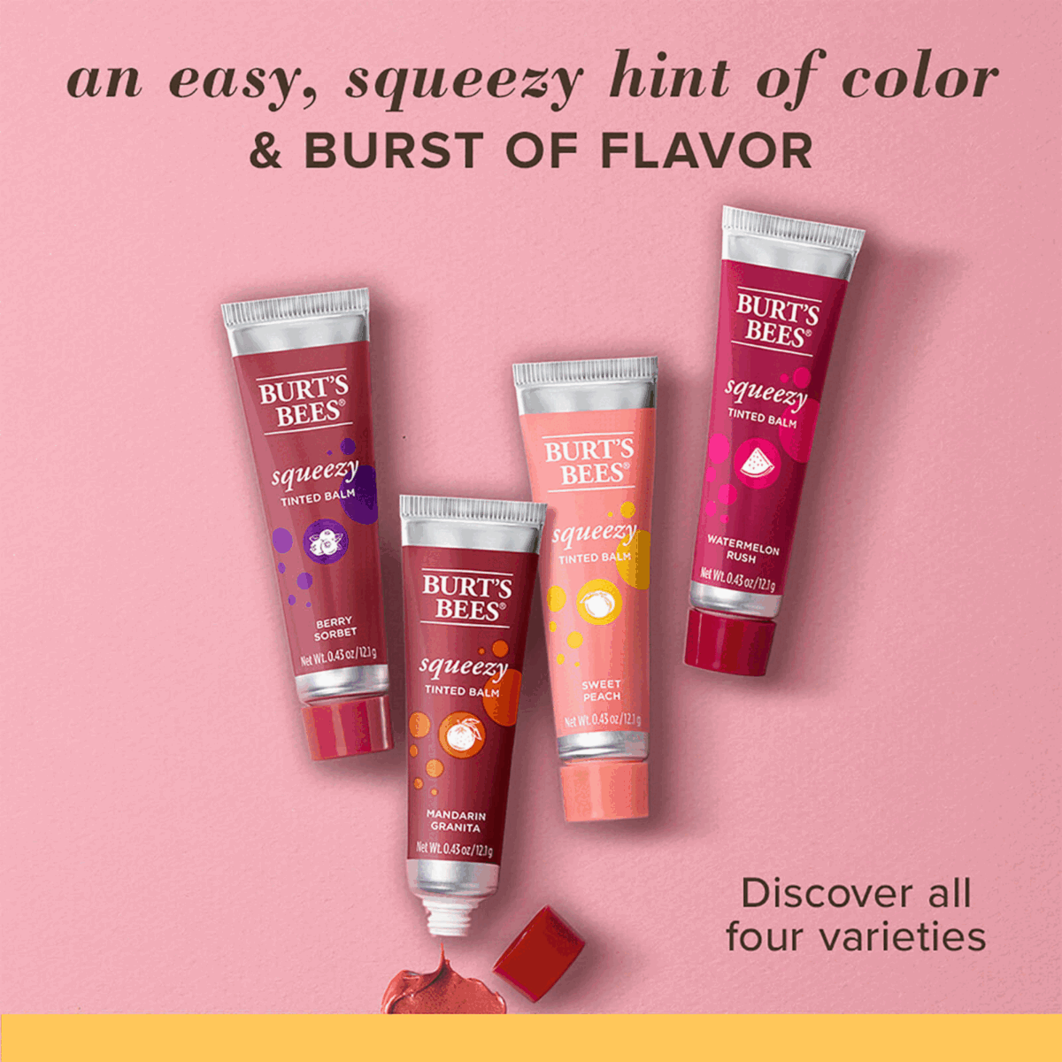  an easy, squeezy hint of colour and burst of flavour, discover all four varieties