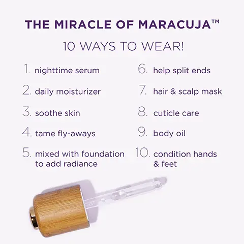 Image 1, THE MIRACLE OF MARACUJATM 10 WAYS TO WEAR! 1. nighttime serum 6. help split ends 2. daily moisturizer 7. hair & scalp mask 3. soothe skin 4. tame fly-aways 5. mixed with foundation to add radiance 8. cuticle care 9. body oil 10. condition hands & feet Image 2, FULL-SIZE tarte MARACUJA tarte maracuja/hule de maracuja TRAVEL-SIZE MARACUJA Coil mook ww Image 3, VITAMIN C Juicy skin is in!TM VITAMIN E MARACUJA