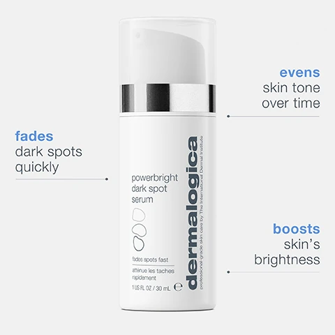 fades dark spots quickly. evens skin tone over time. boosts skin's brightness.