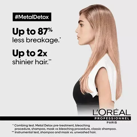 Image 1, Up to 87% less breakage, Up to 2x shinier hair *combining test, Metal Detox pre-treatment. **Instrumental test, shampoo and mask vs  unwashed hair. 5 stars, my hair feels surprisingly lighter, softer, smoother and brighter - customer review. Image 2, Your protecting home routine. 1 - cleansing cream shampoo, 2 - anti-deposit protector mask. Image 3, glicoamine. Image 4, Marie claire hair awards winner 2022. marie claire prix d'excellence de la beaute 2022 British winner hair category.